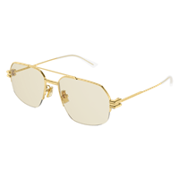 Occhiali da sole Bottega Veneta BV1127S006 GOLD GOLD YELLOW57 - BV1127S006 GOLD GOLD YELLOW57